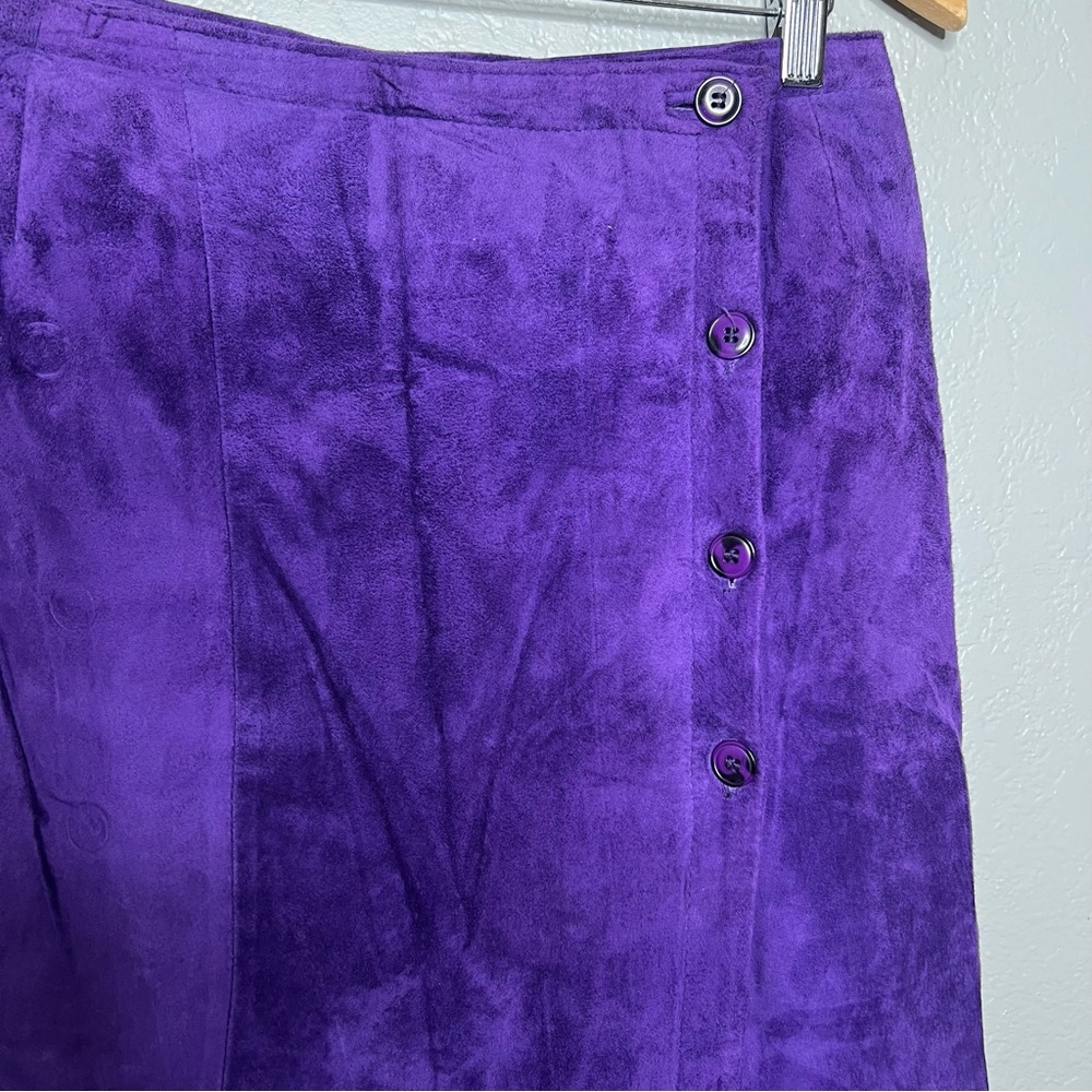 Forenza Deep Purple Maxi Skirt with Button Accents - Picture 2 of 5